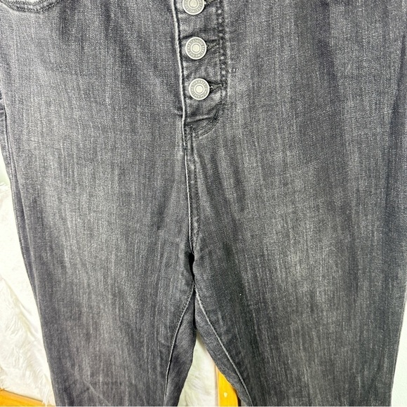Free People Black Wide Leg Button Fly Pants sz 30 - Picture 5 of 5